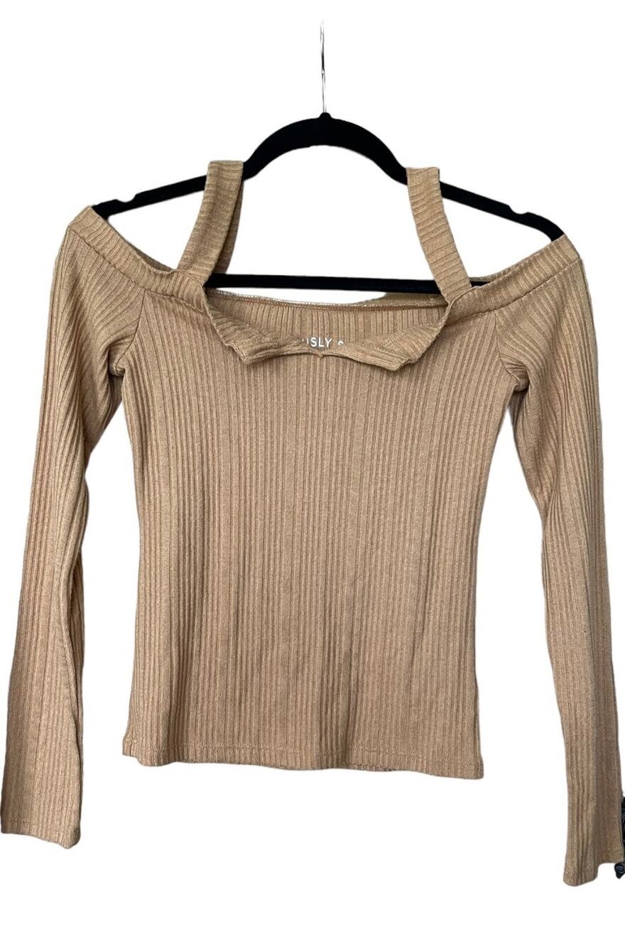 Aero Off Shoulder Mustard Color Top Size Small
